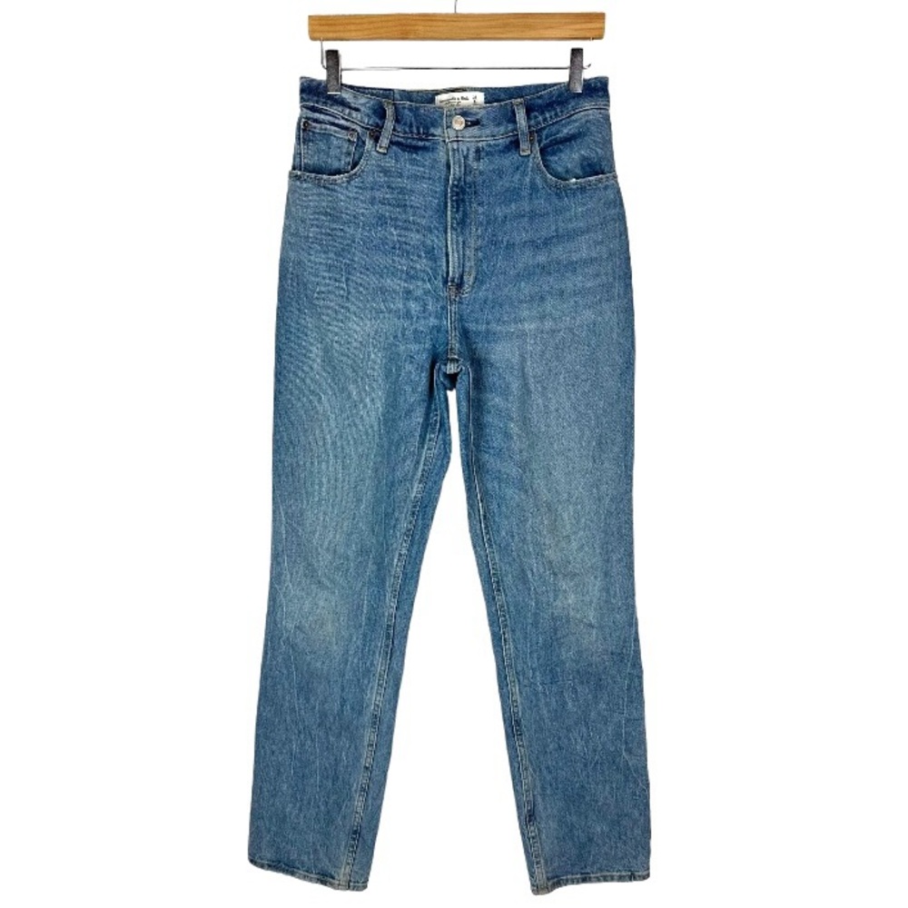 Abercrombie & Fitch The 90’s Straight Ultra High Rise Jeans Sz 28/ 6 R Blue